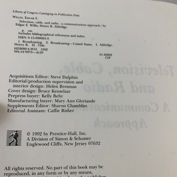 Television Cable Radio Communications Book Approach Edgar WIllis Henry 1992 - Picture 9 of 12
